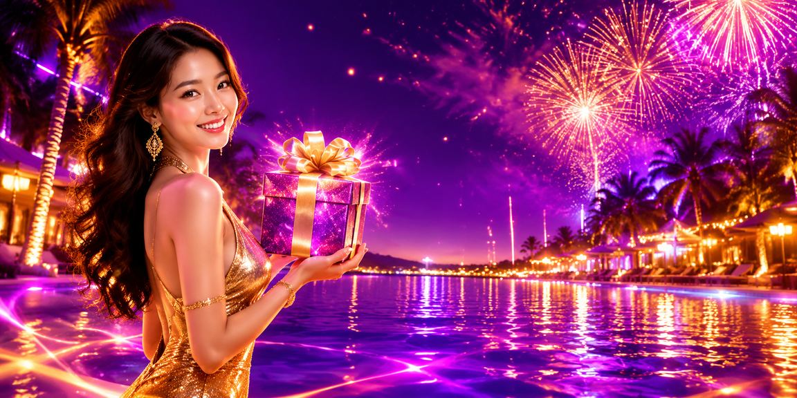 Bảng xổ số và cá cược neon sáng lung linh tại Mũi Né ban đêm